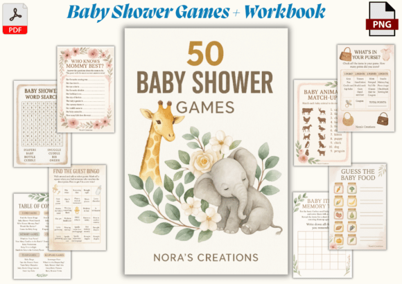 🌸 48 Baby Shower Games Bundle: A Designer's Guide to Elegant Celebration