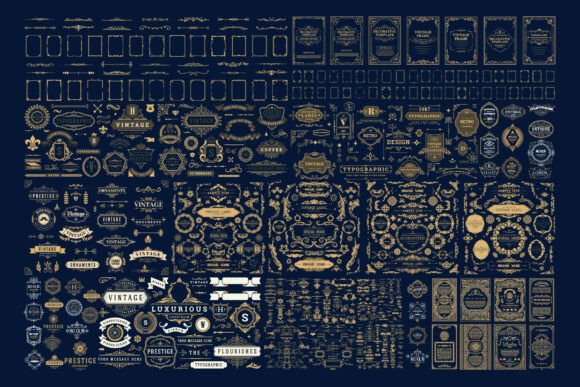 925 Antique Whiskey Label Frame Set: Vintage Western Design Assets