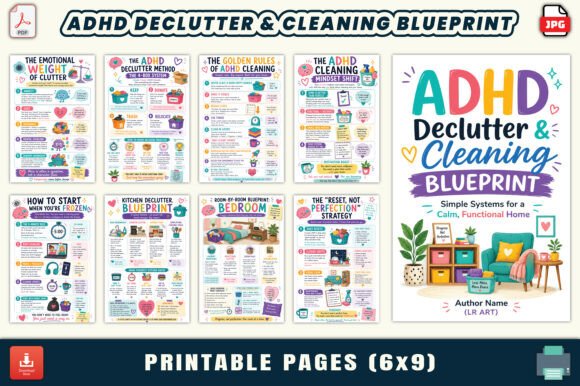 ADHD Declutter & Cleaning Blueprint: Simple Systems for a Calm Home