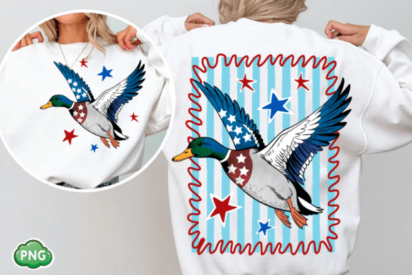 Bring Patriotic Charm with a 4th of July Mallard Duck Boy PNG