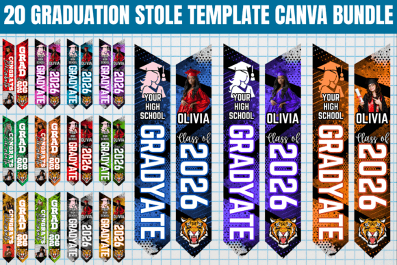 Celebrate the Class of 2026 with This Graduation Stole Canva Template