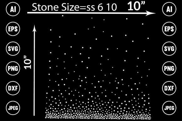 Scattered Pattern Rhinestone Design: Instant Sparkle for Your Projects