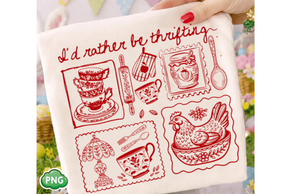 Unleash Your Creative Spirit with Hand Drawn I'd Rather Be Thrifting PNG