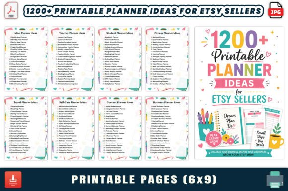 Unlock Your Creative Business with 1200+ Printable Planner Ideas