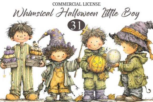 Whimsical Halloween Little Boy Clipart: A Designer's Guide